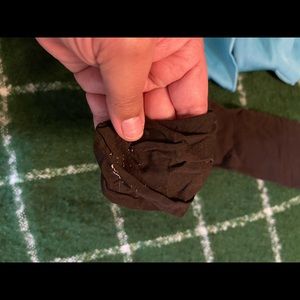 Brown Footed tights. Black footless tights